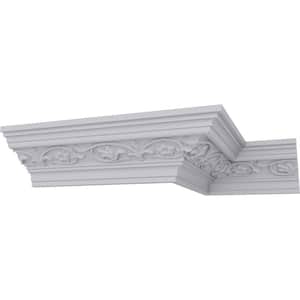 SAMPLE - 3-3/8 in. x 12 in. x 3 in. Polyurethane Medway Crown Moulding