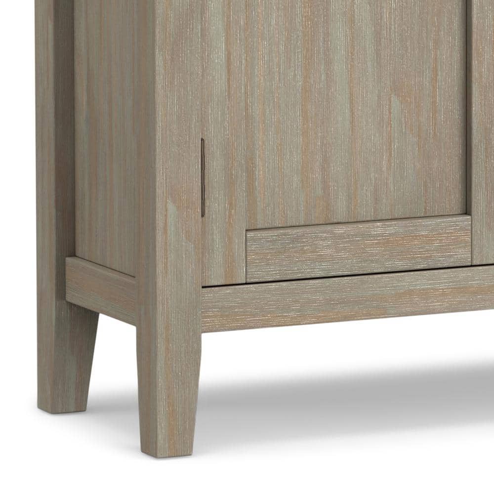 Simpli Home Redmond SOLID WOOD Low Storage Cabinet