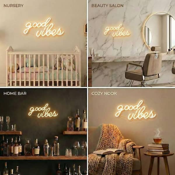 Afoxsos Neon Sign Series Warm White LED Neon Light as Plate Soft 
