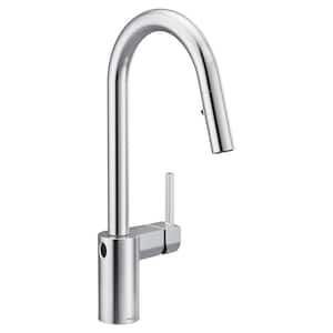 Align Single Handle Touchless Pull-Down Sprayer Kitchen Faucet with MotionSense Wave and Power Clean in Polished Chrome