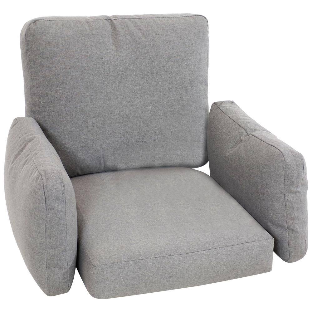 22.5 x 19 Outdoor Modern Luxury Lounge Chair Replacement Cushion - Gray price history on PriceWatchPro