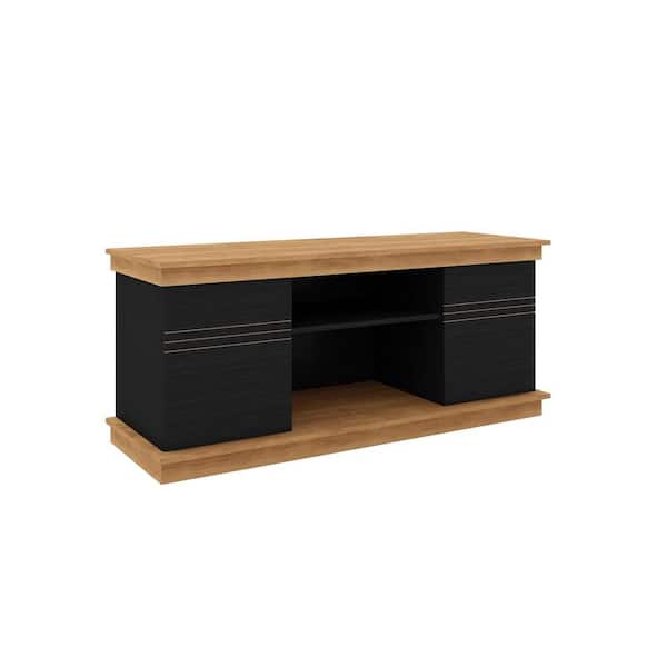 Bertolini ALEC 53.54 in. Buriti Black TV Stand Fits TVs up to 60 in.