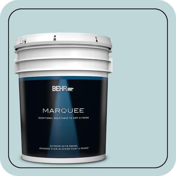 BEHR MARQUEE 5 gal. #S450-2 Wind Speed Satin Enamel Exterior Paint & Primer
