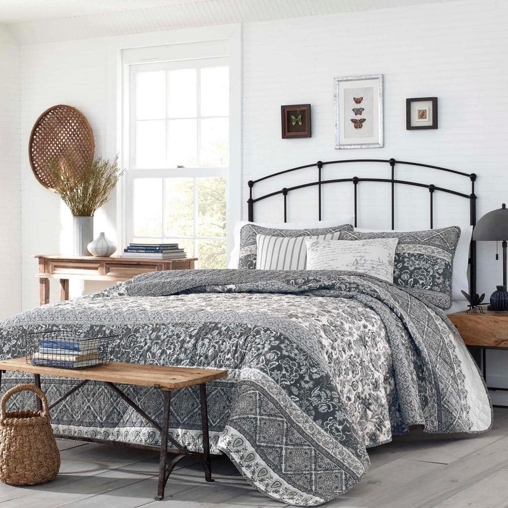 Stone Cottage Abbey Grey Quilt Set, Twin