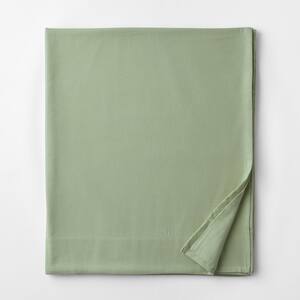 Velvet Flannel Basil Solid King Flat Sheet