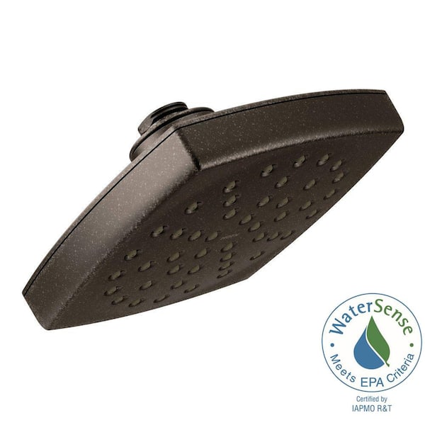 MOEN Voss 1-Spray Eco-Performance 6 in. Single Wall Mount Fixed Shower Head in Oil Rubbed Bronze