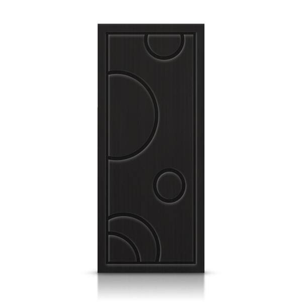 CALHOME 42 in. x 80 in. Hollow Core Black Painted Composite MDF Interior Door Slab