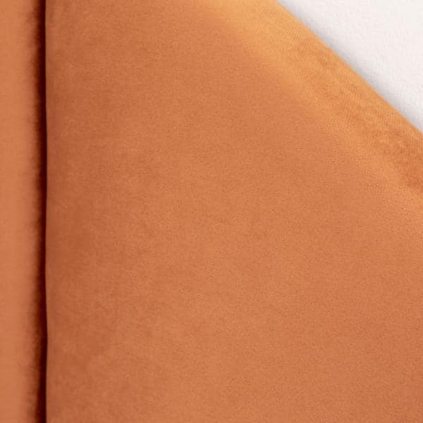 Terracotta Velvet Arched Queen Sound Reducing Headboard