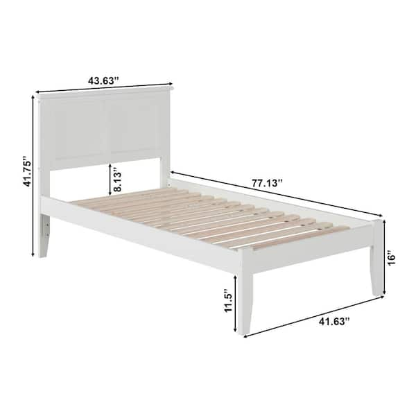 AFI Madison White Twin XL Platform Bed with Open Foot Board AR8611002 - The  Home Depot