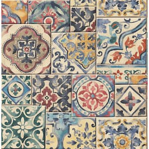 Marrakesh Tiles Multi Mosaic Multicolor Wallpaper Sample