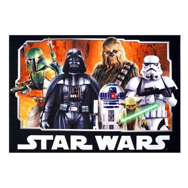 Star Wars 1st Trilogy Movie Poster Multi-Colored 3 ft. x 5 ft. Indoor Polyester Area Rug