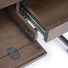 Simpli Home Banting 72 in. Hardwood Desk Walnut Brown