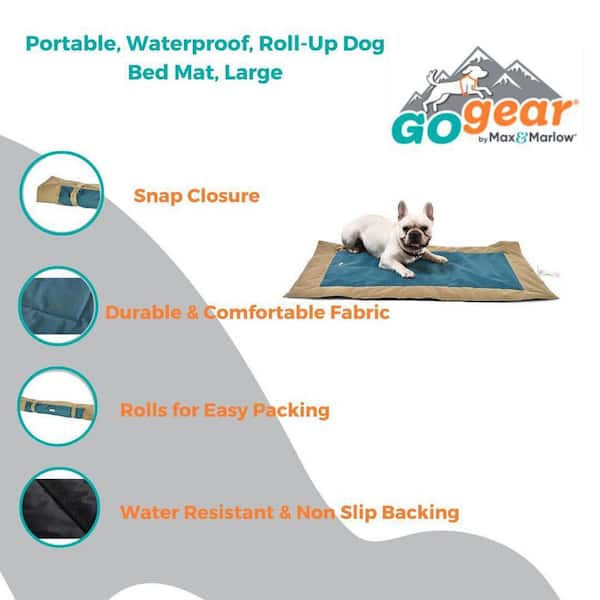 MAX & MARLOW Go Gear Portable, Water-Resistant, Roll-Up Dog Bed