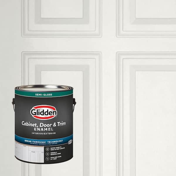 1 gal. PPG1025-1 Commercial White Semi-Gloss Door, Trim and Cabinet Paint