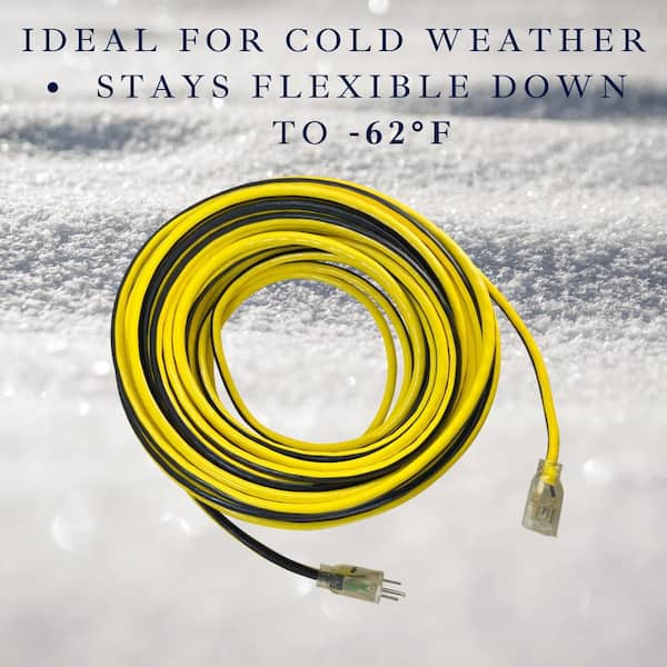 Husky VividFlex 50 ft. 12 / 3 Heavy Duty Indoor/Outdoor Extension