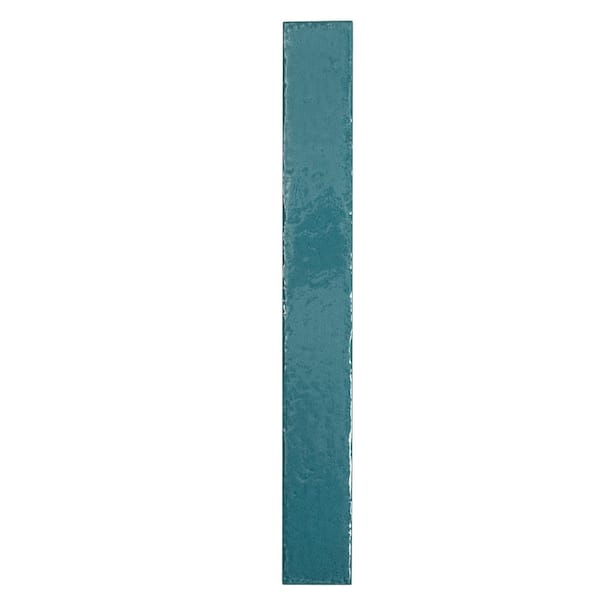 Apollo Tile Valenza 2 in. x 16 in. Glossy Tropical Teal Ceramic