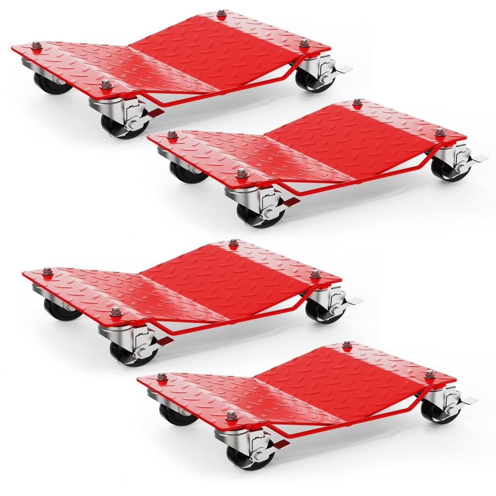 4-Piece Car Wheel Dolly Set with 360° Lockable Caster, Tire Moving Cart for Garage, Auto Repair,Vehicle Positioning Tool price history on PriceWatchPro
