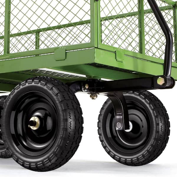 Ranch Tough 4 Pack RT310 10 Pneumatic Replacement Tires for Garden Including Gorilla Cart Black