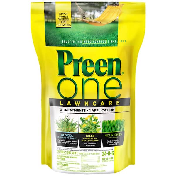 Preen 9 lbs. One Lawncare, Covers 2,500 sq. ft. (24-0-6)