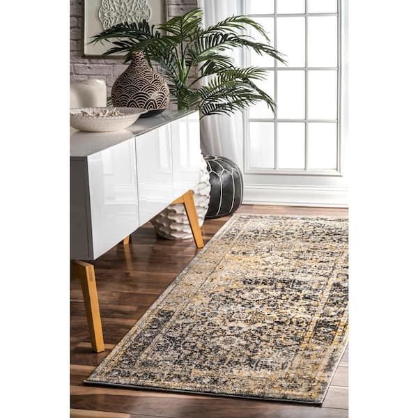 Persian Vintage Raylene Gold 2 ft. 8 in. x 8 ft. Runner Rug