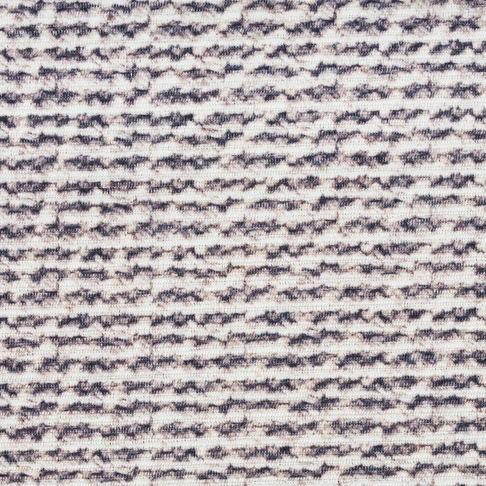 Gray Geometric Cotton Synthetic Rectangular 6' x 9' Area Rug