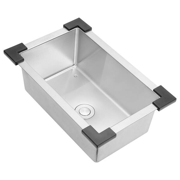 LedgeFit Large Stainless Steel and Black Composite Dish Soaking Tub