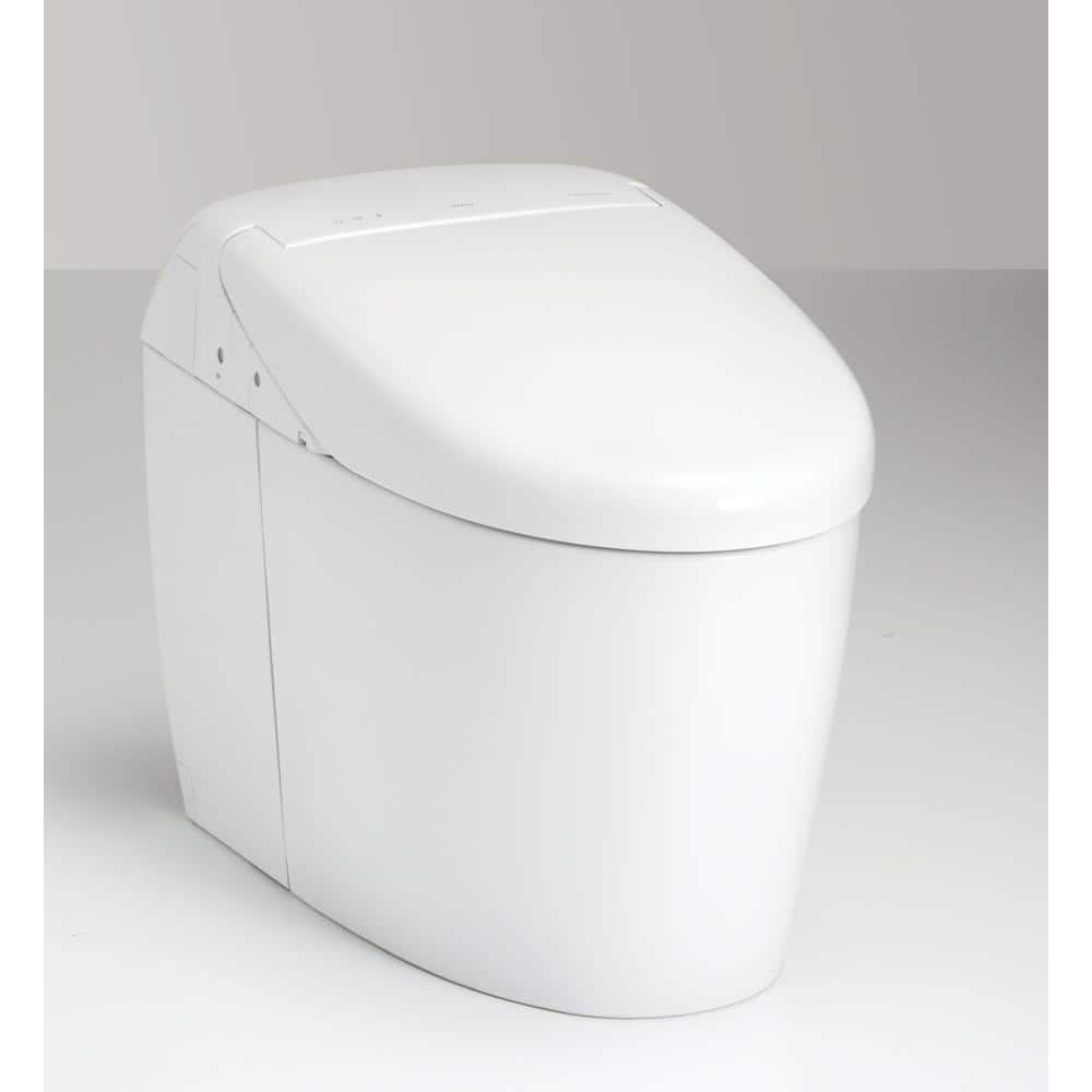 High Efficiency White Ceramic Dual Flush Elongated Toilet with Bidet