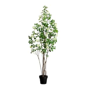 6 ft. Artificial Dogwood Tree with Real Touch Leaves