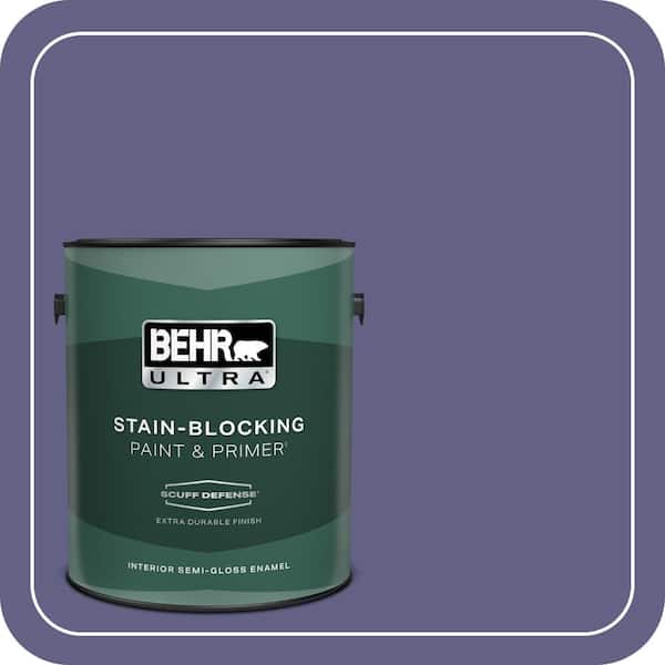 BEHR ULTRA 1 gal. #640D-7 Pharaoh Purple Extra Durable Semi-Gloss Enamel Interior Paint & Primer