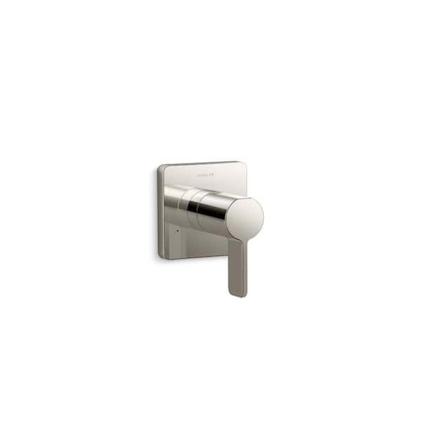 KOHLER Parallel 1-Handle Transfer Valve Trim with Lever Handle in Vibrant Polished Nickel
