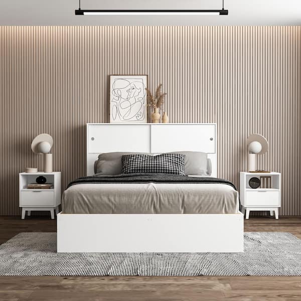 Victoria 4-Piece White Wood Queen Bedroom Set