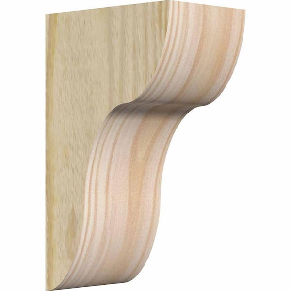 Ekena Millwork 4 in. x 6 in. x 10 in. Douglas Fir Carmel Rough Sawn Corbel