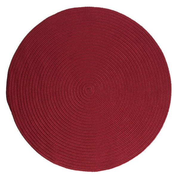 Trends Red 4 Ft X Round Braided, Round Red Area Rugs