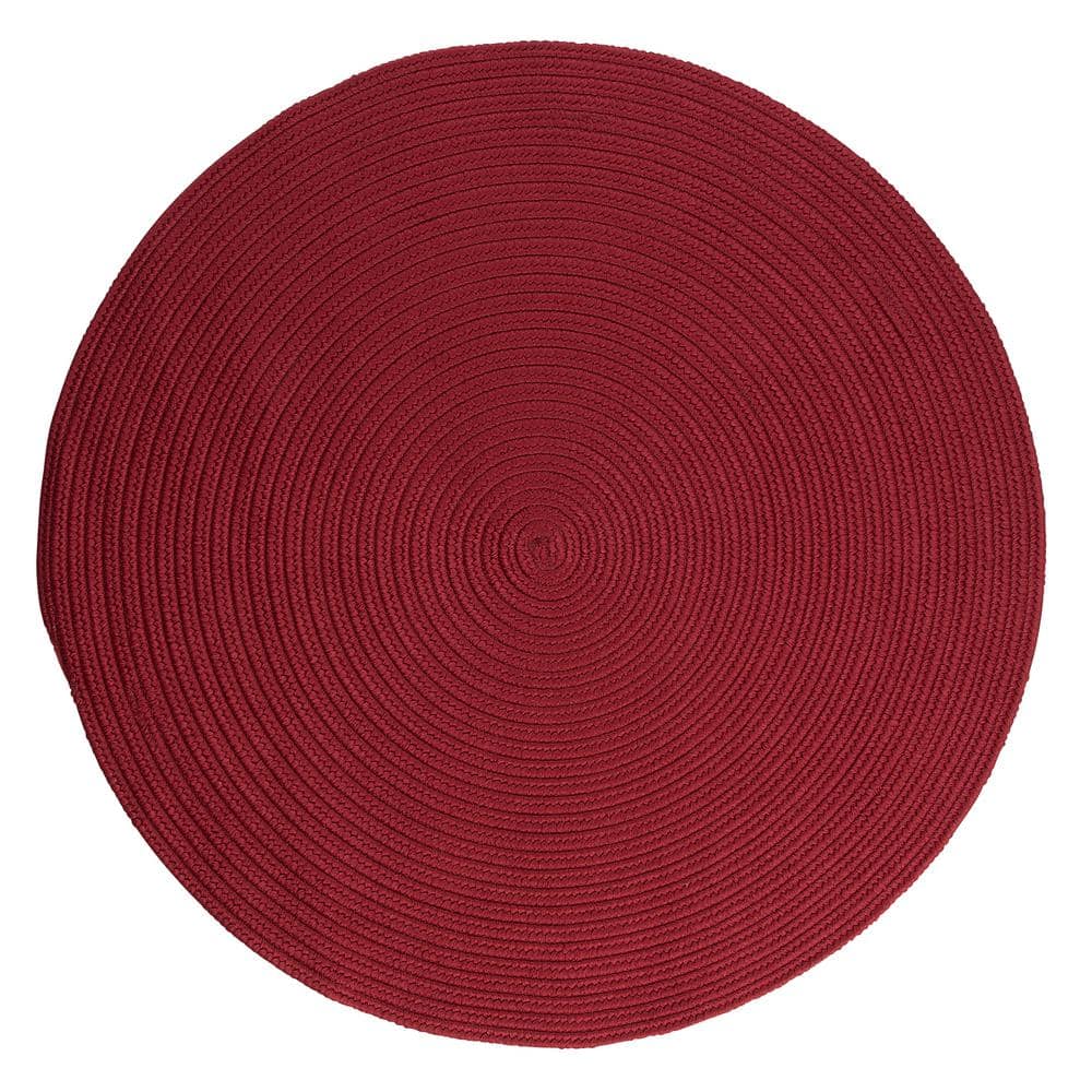 Home Decorators Collection Trends Red 6 ft. x 6 ft. Round Braided Area Rug -  BR72R072X072