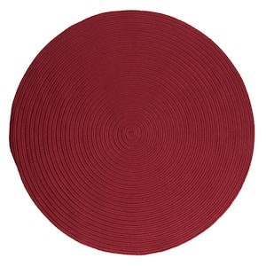 Trends Red 6 ft. x 6 ft. Round Braided Area Rug