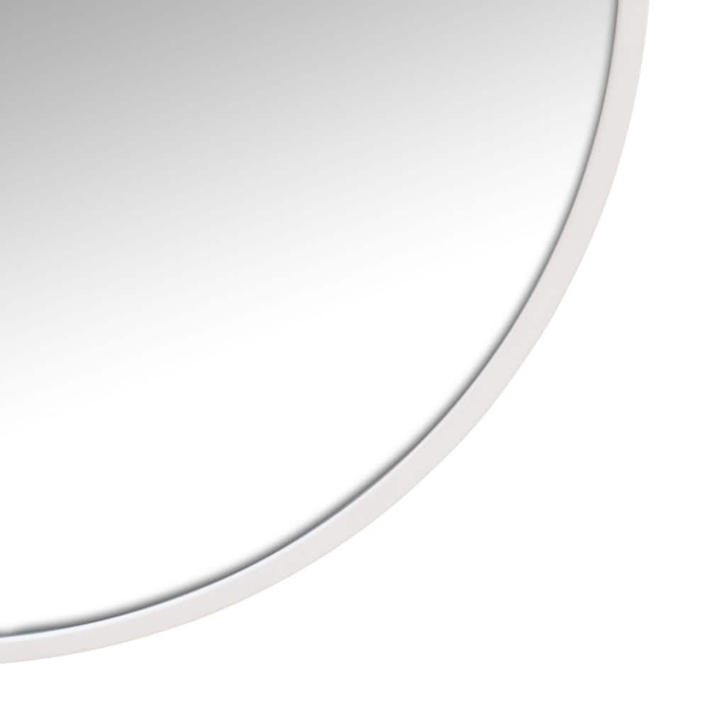White Arched Full Length Steel Frame Mirror