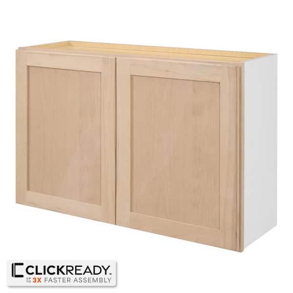 36 in. W x 12 in. D x 24 in. H Ready to Assemble Wall Bridge Kitchen Cabinet in Unfinished with CLICKREADY Technology