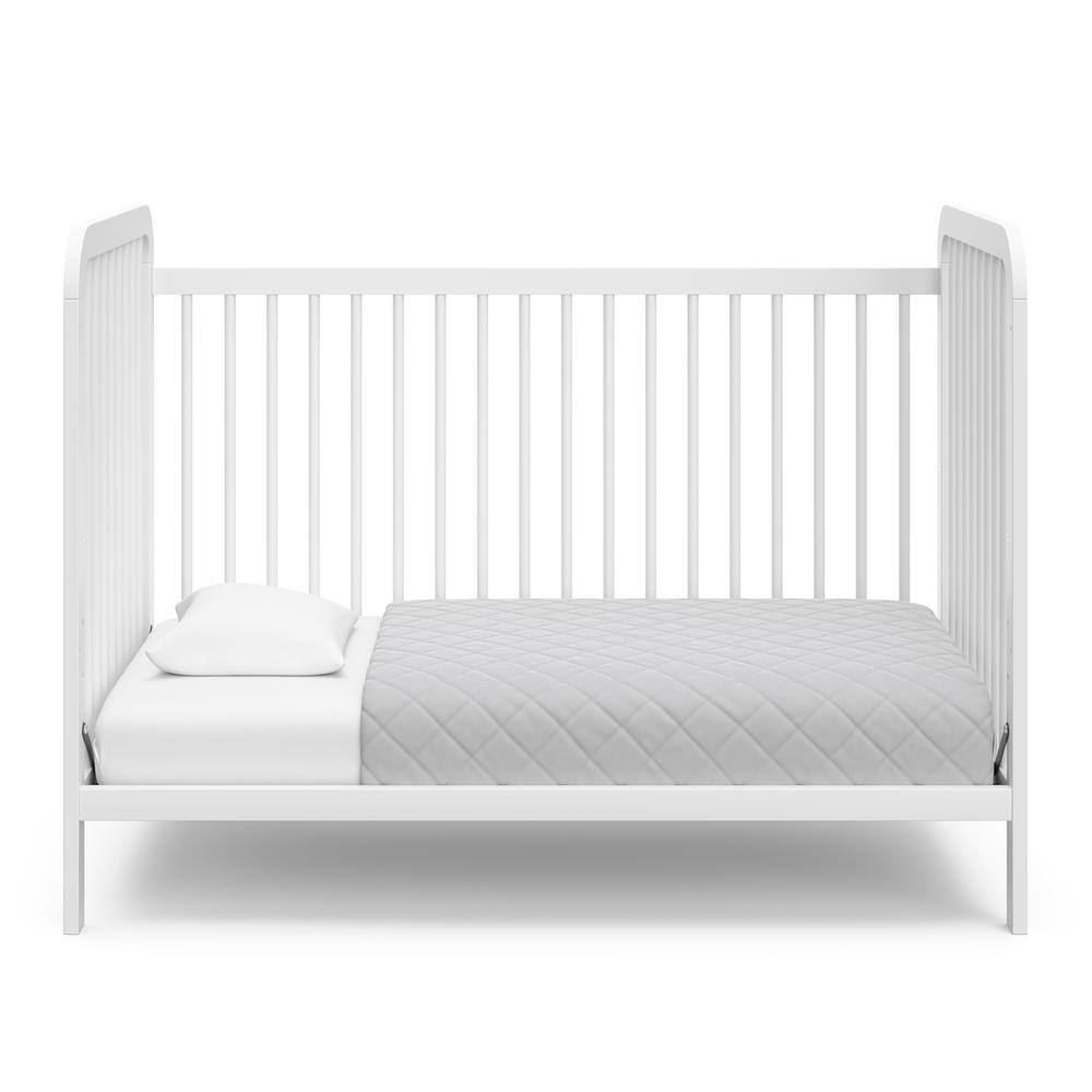 White Pine Wood 3-in-1 Convertible Crib with Adjustable Height