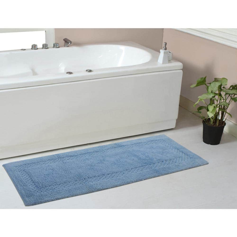 Classy 100% Cotton Bath Rugs Set, 21 in. x54 in. Runner, Blue price history on PriceWatchPro