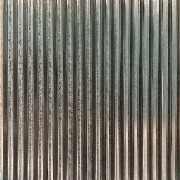 Channel Galvanized 4 ft. x 8 ft. Faux Tin Glue-Up Wainscoting Panels (3-Pack) (96 sq. ft./Case)