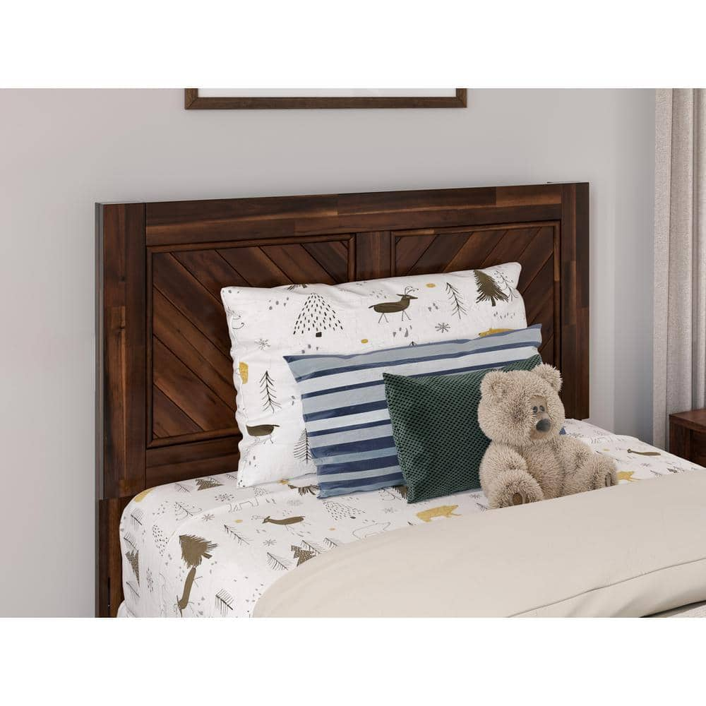 AFI Canyon Barnwood Brown Solid Wood Twin Rustic Headboard with ...