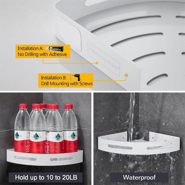 Bathroom Shelves No-drill Corner Shelf Aluminum Alloy Shower