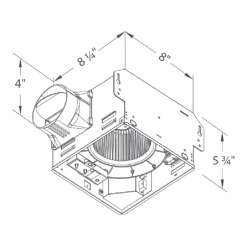 Delta Breez 80 CFM White Ceiling Exhaust Fan with Dimmable LED Light