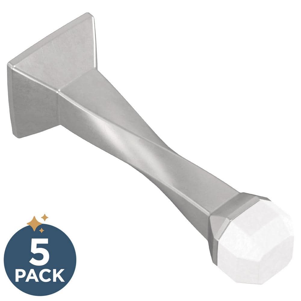 5-Pack Napier 3 in. (76 mm) Solid Door Stop in Matte Nickel