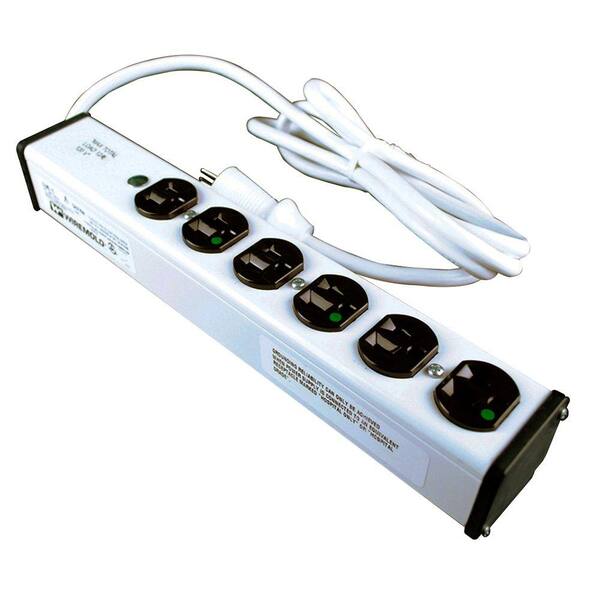 Legrand Wiremold 6-Outlet 20 Amp Medical Grade Power Strip, 6 ft. Cord