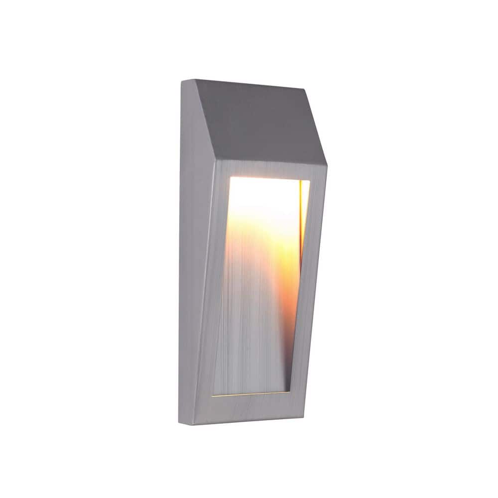 Modern Brushed Aluminum LED Wall Sconce - Dimmable Down Lighting