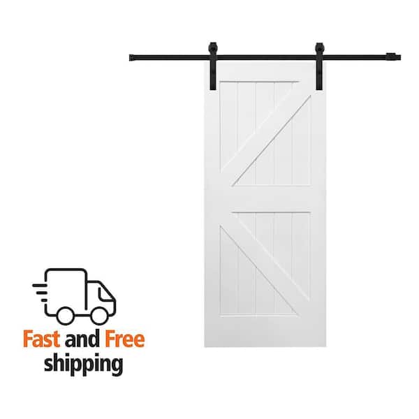 MMI DOOR 36 in. x 96 in. Rockport Molded Solid Core Primed MDF