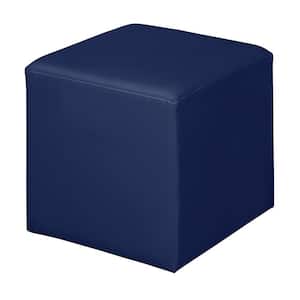 Julie 4 in. H x 22.5 in. W x 22.5 in. D Naval Blue Square Ottoman Bench