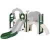 Bon Furni Green HDPE Indoor and Outdoor Playset Small Kid withSwing, Telescope, Slide LMM0061F