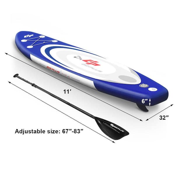Costway 11 ft. Inflatable Stand up Paddle Board Surfboard